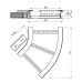 Flachbogen 45° Unex 135x600 R300 aus U23X