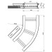 Flachbogen 45° Unex 85x300 R300 aus U23X