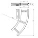 Flachbogen 45° Unex 85x300 R600 aus U23X