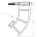 Flachbogen 45° Unex 85x400 R600 aus U23X