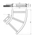 Flachbogen 45° Unex 85x500 R300 aus U23X Flachbogen 45° Unex 85x500 R300 aus U23X