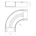 Flachbogen 90° Unex 100X200 aus U23X