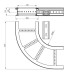 Flachbogen 90° Unex 135x400 R300 aus U23X