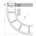 Flachbogen 90° Unex 135x400 R600 aus U23X