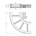 Flachbogen 90° Unex 135x500 R300 aus U23X