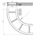 Flachbogen 90° Unex 135x500 R600 aus U23X