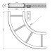 Flachbogen 90° Unex 135x600 R600 aus U23X