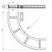 Flachbogen 90° Unex 85x300 R600 aus U23X