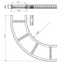 Flachbogen 90° Unex 85x400 R600 aus U23X Flachbogen 90° Unex 85x400 R600 aus U23X