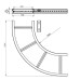 Flachbogen 90° Unex 85x500 R600 aus U23X