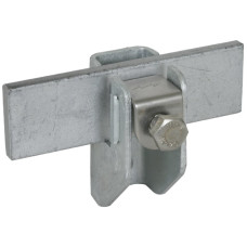 Flachbandhalter Elvatec/DEHN mit Druckstück 6...10mm/11mm, Stahl/tauchfeuerverz.