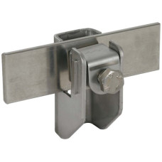 Flachbandhalter Elvatec/DEHN mit Druckstück 6...10mm/11mm, V2A