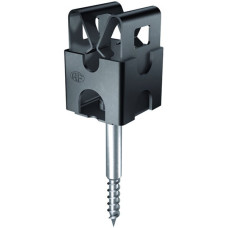 Leitungshalter Quadro Flury AV 58 Inox A2 schwarz Schraube 5x60mm