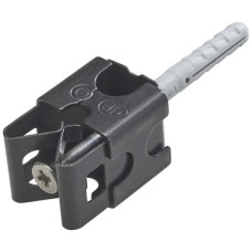 Leitungshalter Quadro Flury AV 58 Inox A2 schwarz Schraube 6x40mm