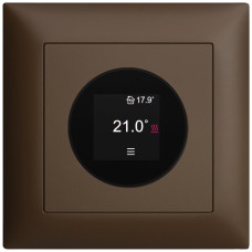 UP-Raumthermostat EDIZIOdue 230VAC 2A 4-30°C 88x88mm coffee