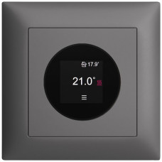 UP-Raumthermostat EDIZIOdue 230VAC 2A 4-30°C 88x88mm dunkelgrau