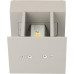 LED-Wandleuchte maxLUCE BIG-BOX 6W 500lm 3000K 90° IP54 grau