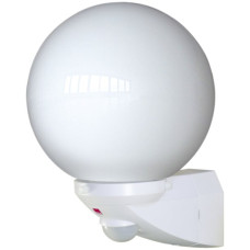 PIR-Aussenleuchte Swisslux ALC 100W E27 opal 360 weiss