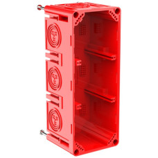Einlasskasten CRALLO-LEU 198x78x73mm 3x1 Halogenfrei rot