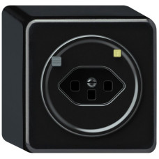 AP-Steckdose FI origin 1xTyp 23 30mA 16A 230V 88x88x54mm schwarz