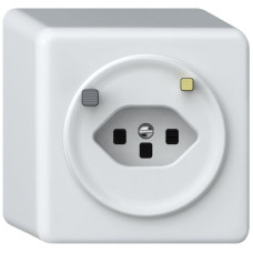 AP-Steckdose FI origin 1xTyp 23 30mA 16A 230V 88x88x54mm weiss