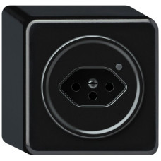 AP-Steckdose origin 1xTyp 13 bel.grün 10A 230V 88x88x54mm schwarz