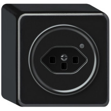 AP-Steckdose origin 1xTyp 23 bel.grün 16A 230V 88x88x54mm schwarz