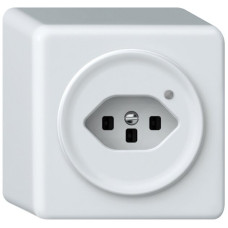 AP-Steckdose origin 1xTyp 23 bel.grün 16A 230V 88x88x54mm weiss