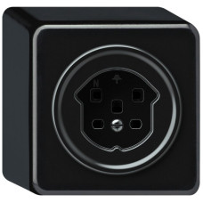 AP-Steckdose origin 1xTyp 25 16A 230V 88x88x54mm schwarz