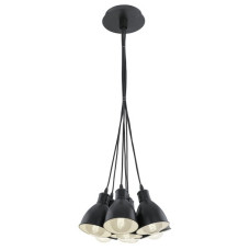 Hängeleuchte PRIDDY Stahl schwarz weiss H 1100 mm