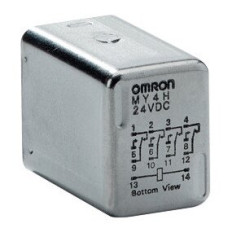 Industrierelais OMRON Zwillings-Crossbar-Kontakte - 4 Wechsler 24VDC 110VAC - 1 Stück