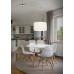 Pendelleuchte CERTO chrom Schirm Chintz weiss