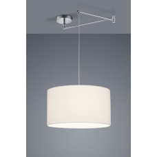Pendelleuchte CERTO chrom Schirm Chintz weiss