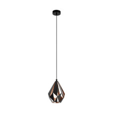 Pendelleuchte Carlton schwarz / kupfer Ø205mm 1 x E27