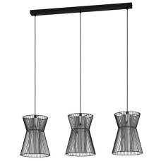 Pendelleuchte Maseta 3xE27 Ø229mm Rauchglas/schwarz
