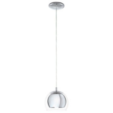 Pendelleuchte Rocamar Glas / Chrom Ø 190mm 1 x E27