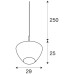 Pendelleuchte SLV ANTILO CONVEX E27 1X0-40W Ø290mm Kupfer