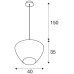 Pendelleuchte SLV ANTILO CONVEX E27 1x0-40W Ø400mm weiss