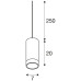 Pendelleuchte SLV ASTINA GU10 10W Ø70x200mm weiss