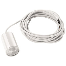 Pendelleuchte SLV FITU, E27 50W mit Kabel 5m rund IP20 weiss
