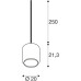 Pendelleuchte SLV PANTILO 20 E27 15W DIM direkt weiss/chrom Pendelleuchte SLV PANTILO 20 E27 15W DIM direkt weiss/chrom