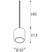 Pendelleuchte SLV PANTILO 20 E27 15W Ø200x213mm chrom/Glas Pendelleuchte SLV PANTILO 20 E27 15W Ø200x213mm chrom/Glas