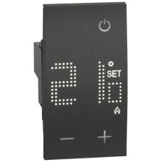 Thermostat Living Now mit Display 230V 2 Module schwarz