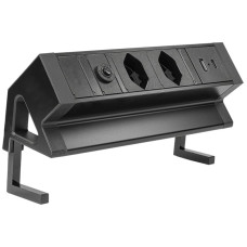 Tischsteckdosenleiste ALU DESK 2xT13/1xUSB-A/1xUSB-C Td3x1.5mm² 1.5m schwarz