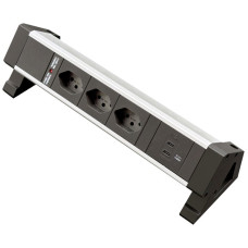 Tischsteckdosenleiste Desk-Mountain 3xT13/2xUSB-C 3m T12 F=10A