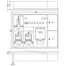 UP-Zählerkasten HAG 2 Zähler 1 NKE 1 Hausanschlusskasten 1 TT 1 TV 1180x880mm