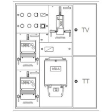 UP-Zählerkasten HAG 2 Zähler 1 NKE 1 Hausanschlusskasten 1 TT 1 TV 930x1180mm