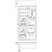 UP-Zählerkasten HAG 2 Zähler 1 NKE 1 Hausanschlusskasten 680x1180mm