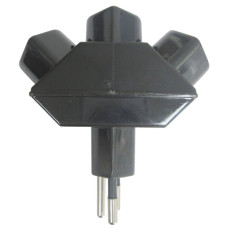 Abzweigstecker 3Xt13 Schwarz