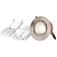 EB-LED-Spot MH SOLVO 8W 750lm 3000K IP44 MB DIM DALI Ø100mm Nickel